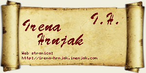 Irena Hrnjak vizit kartica